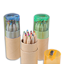 桶裝12色木頭廣告鉛筆削筆器(短)